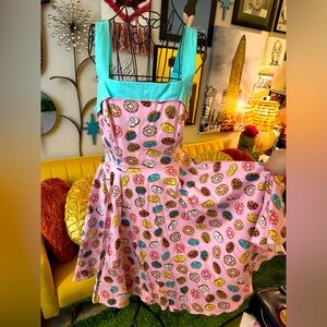 Donuts Print Pinup Retro Dress
